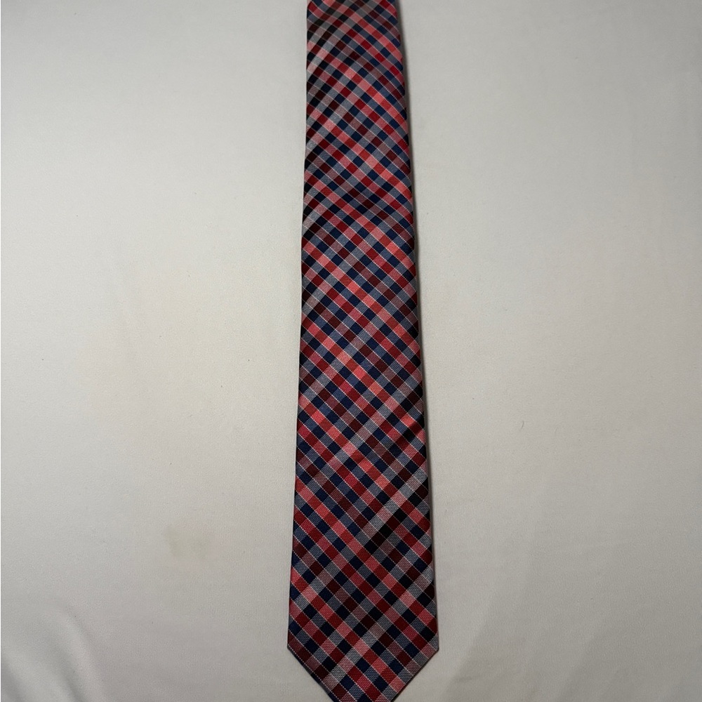 US Polo Assn. Classic Red and Blue Checkered Tie